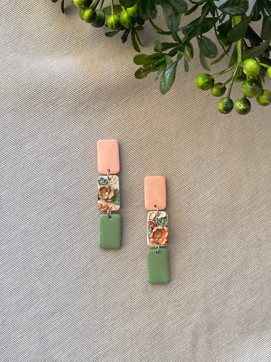 Peach Floral-Rectangles